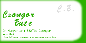 csongor bute business card